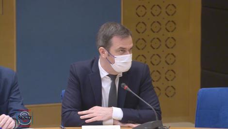 Olivier Véran (ministre des Solidarités et de la Santé) auditionné par le Sénat le 24 février 2022.